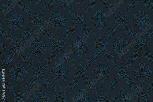 Luxury blue floral wallpaper
