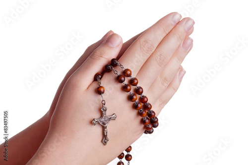 Praying with Rosary photo