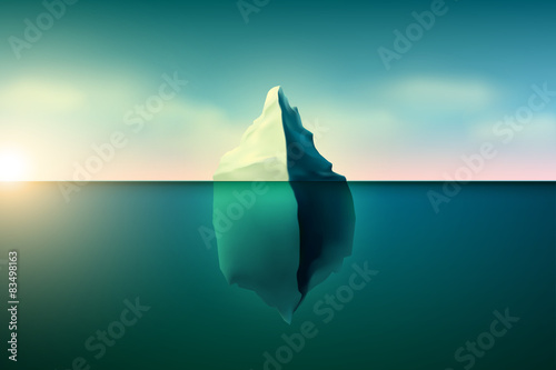 Beautiful Iceberg with sunset