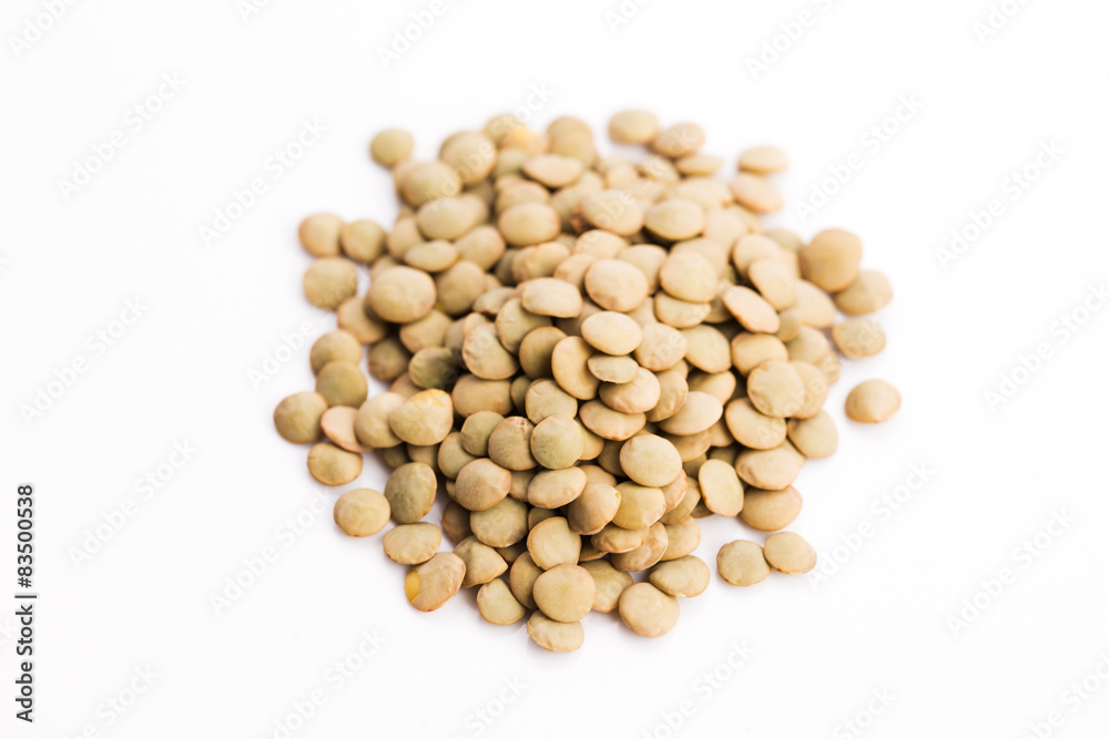 Lentils Isolated on White Background Lentils Isolated on White Background