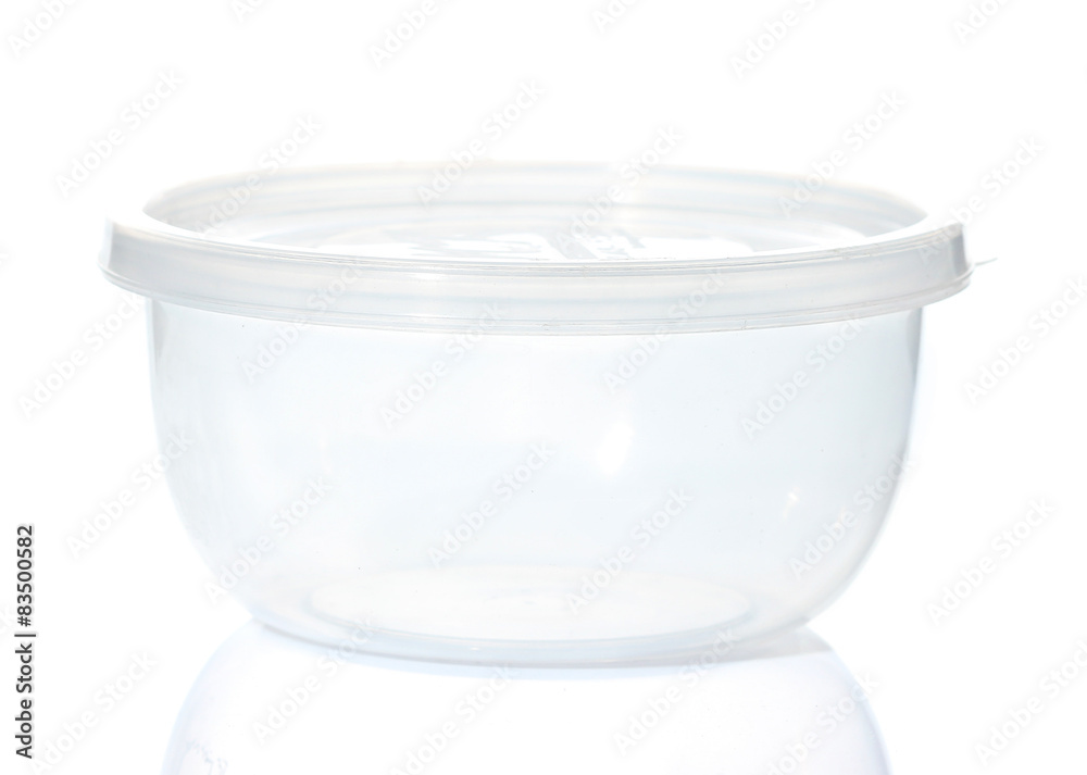 Plastic food box isolated on white background Plastic food box isolated on white background