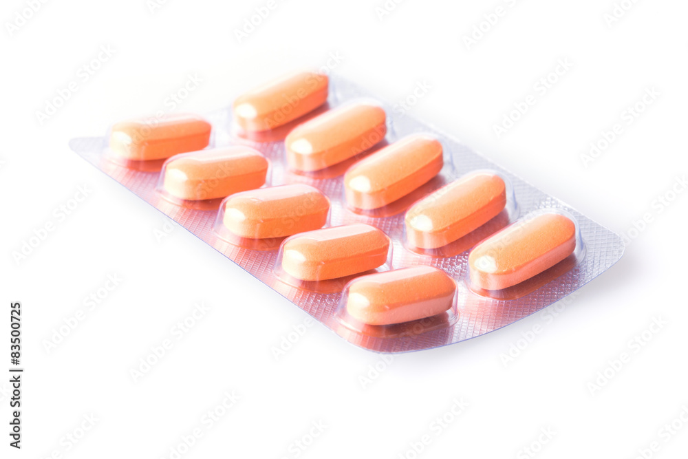 pills of medical isolated on white background pills of medical isolated on white background