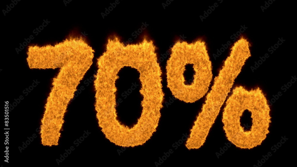 70 percent written with burning fonts with effect 70 percent written with burning fonts with effect