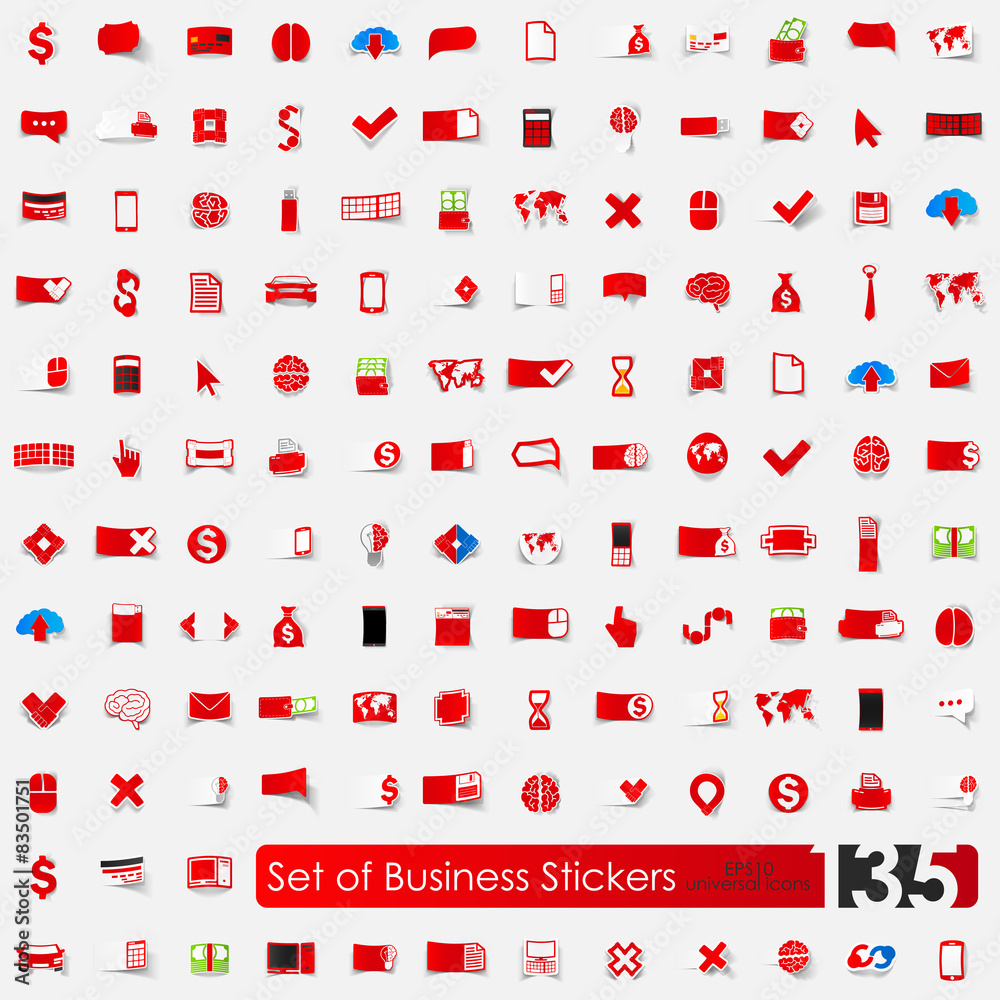 Naklejka premium Set of business stickers