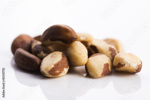 brasil nuts isolated on white background