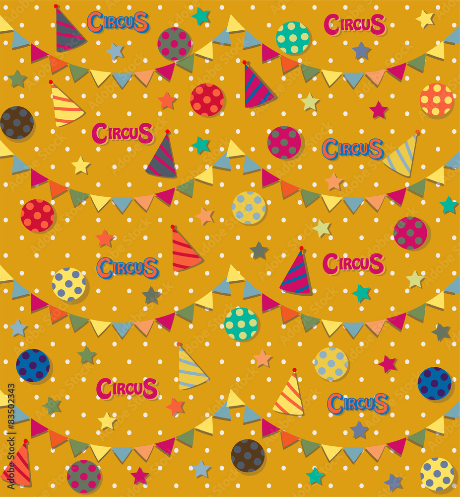 Retro circus seamless vector pattern. Retro circus seamless vector pattern.