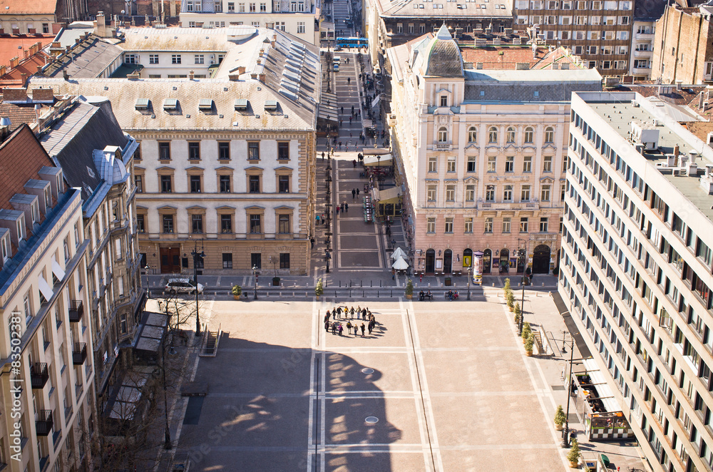 Fototapeta premium Square in front of St Stephen's Basilica, Budapest, Hungary