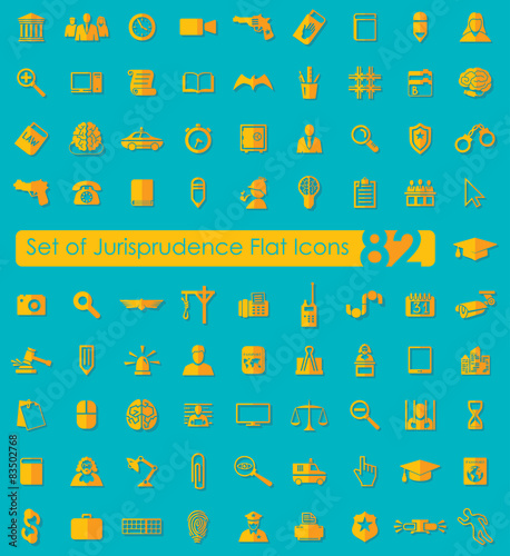 Set of jurisprudence icons