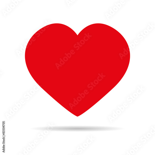Heart red icon vector illustration