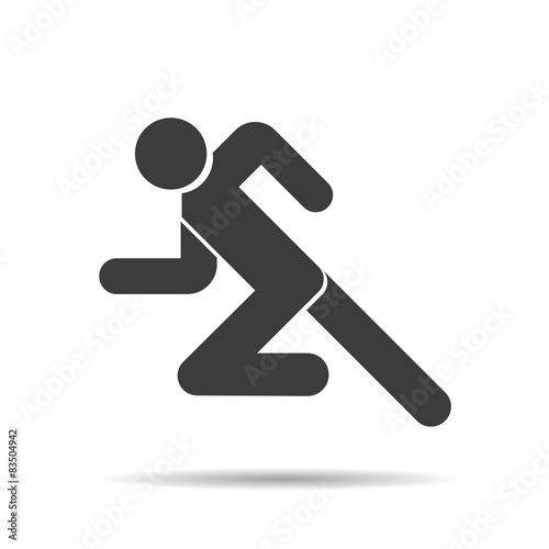 Running people in motion vector illustration