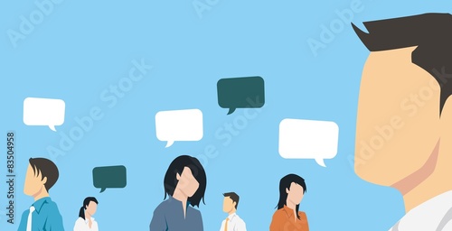 Group of business people communicating