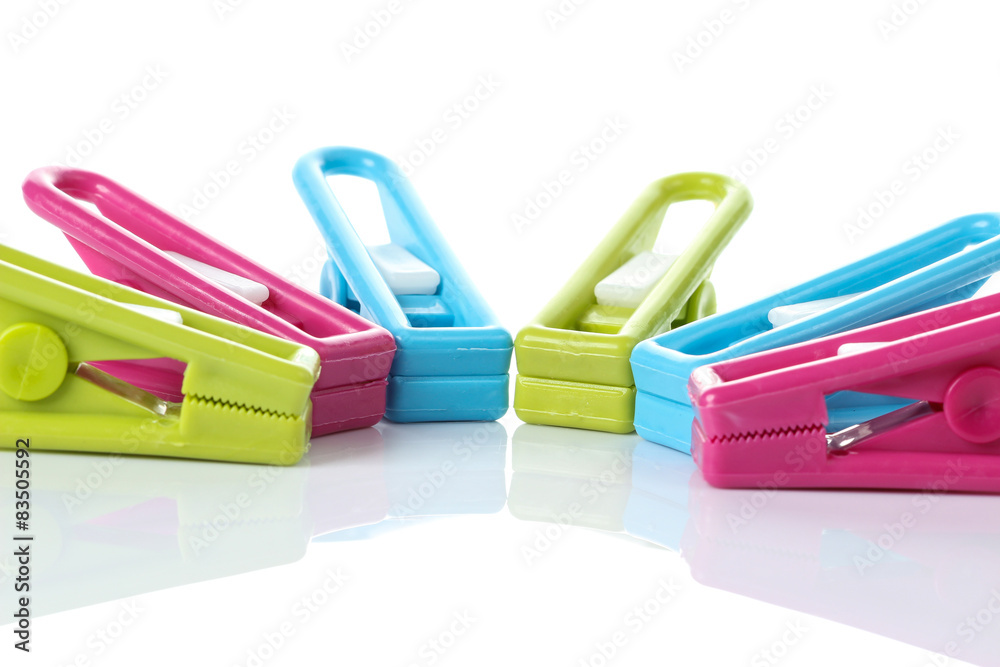 Clothespin on white background Clothespin on white background