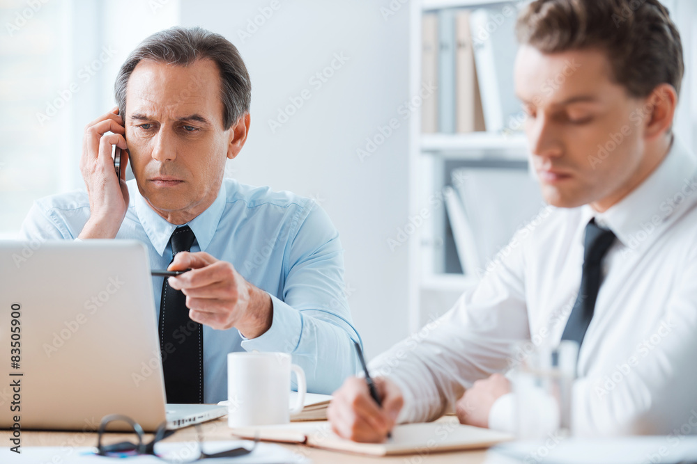 Obraz premium Working process.