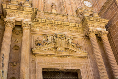 entrance to the Cathedral of the Incarnation in Almeria Spain