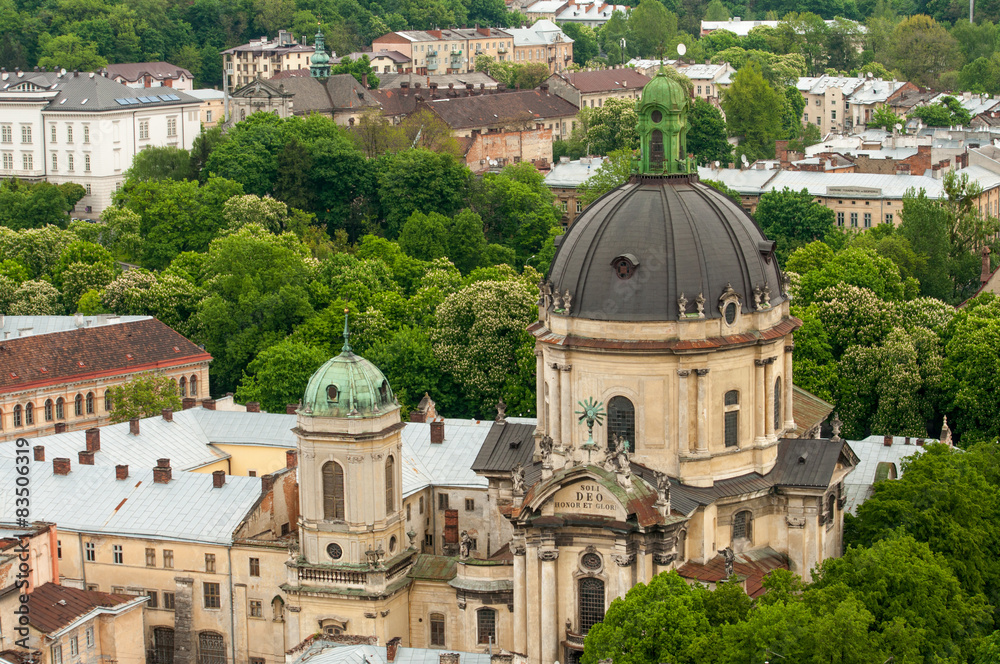 The Dome of Dominican church and monastery in Lviv