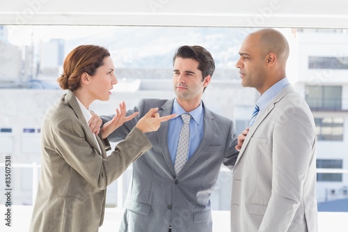 Quadro su tela Business colleagues having a disagreement