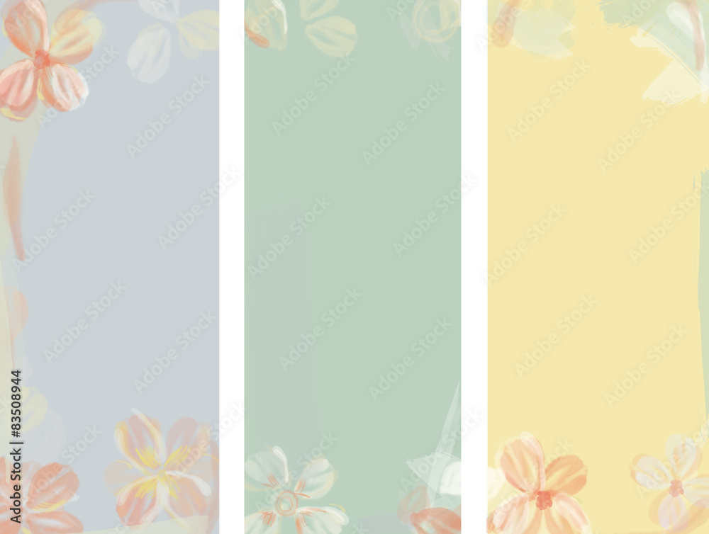 Obraz premium Flower Watercolor Background. Floral Illustration Pattern 