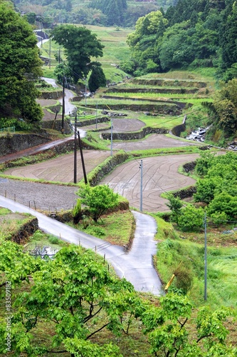 棚田がある農村の風景 © japal