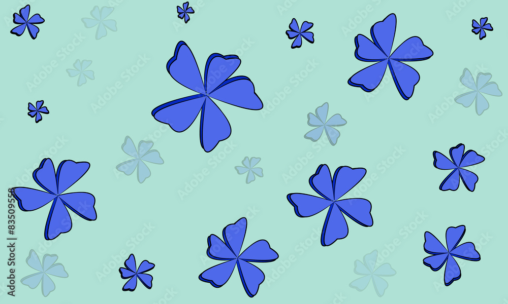Obraz premium background with circles and flowers