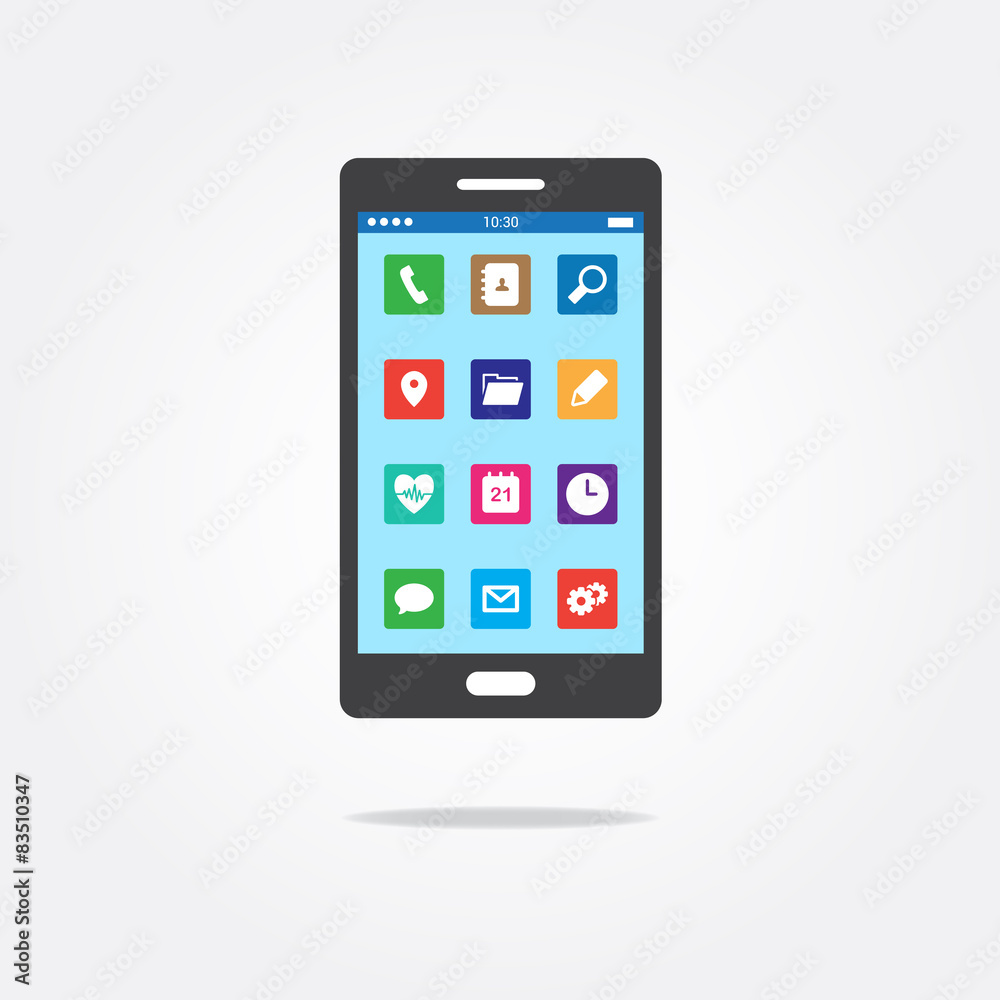 Flat Phone App Icons Flat Phone App Icons