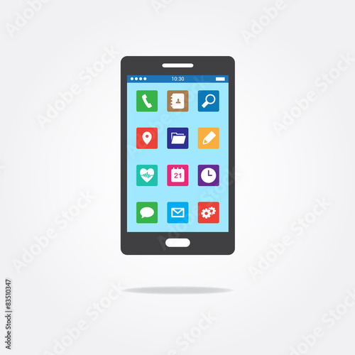 Flat Phone App Icons