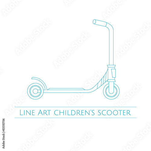 Line Art Childrens Scooter Two