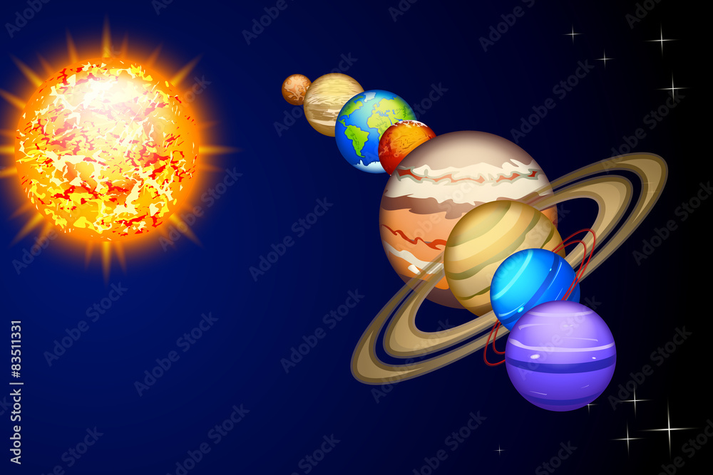 Naklejka premium all solar system 