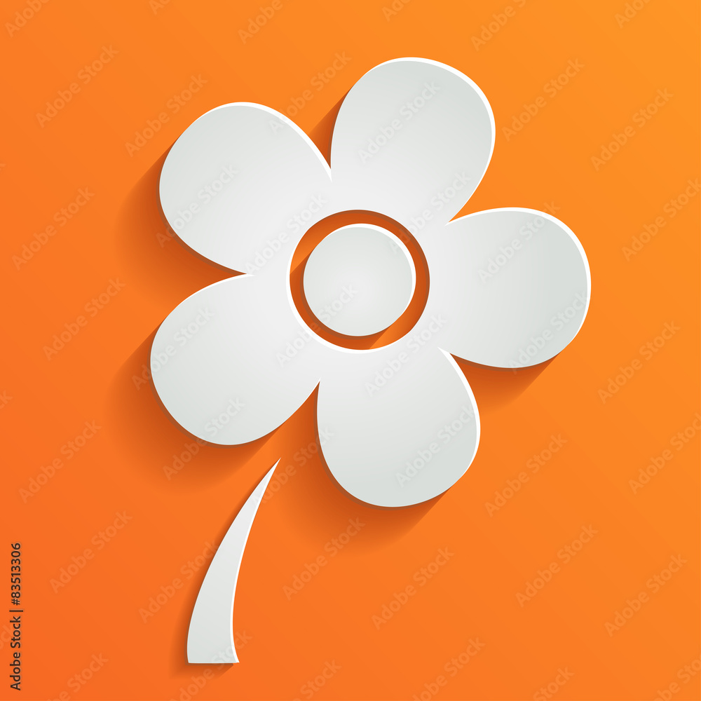 Vector abstract summer background with white flower Vector abstract summer background with white flower