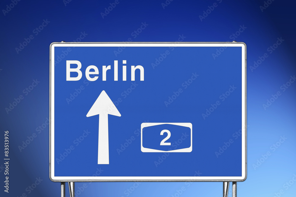 Wegweiser A2, Richtung Berlin Wegweiser A2, Richtung Berlin