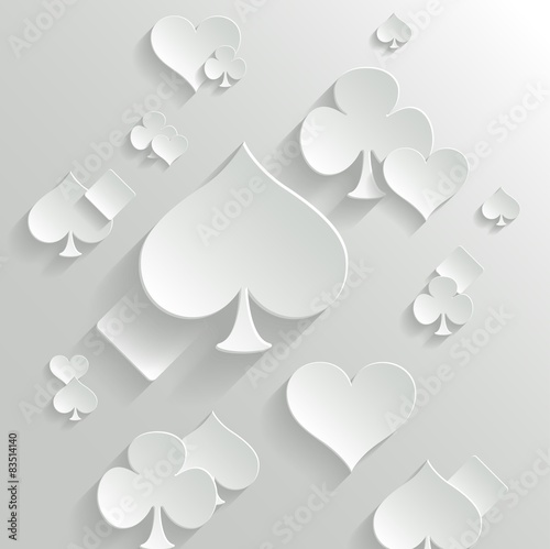 Abstract background with playing cards elements