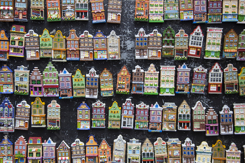 miniature canal houses in Amsterdam souvenir shop photo