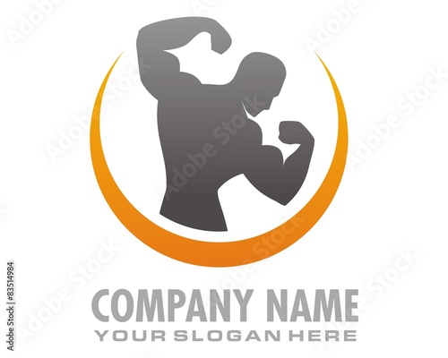 silhouette of a muscular man