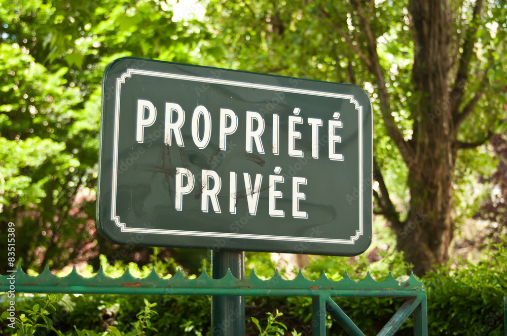 panneau propriété privée Stock Photo