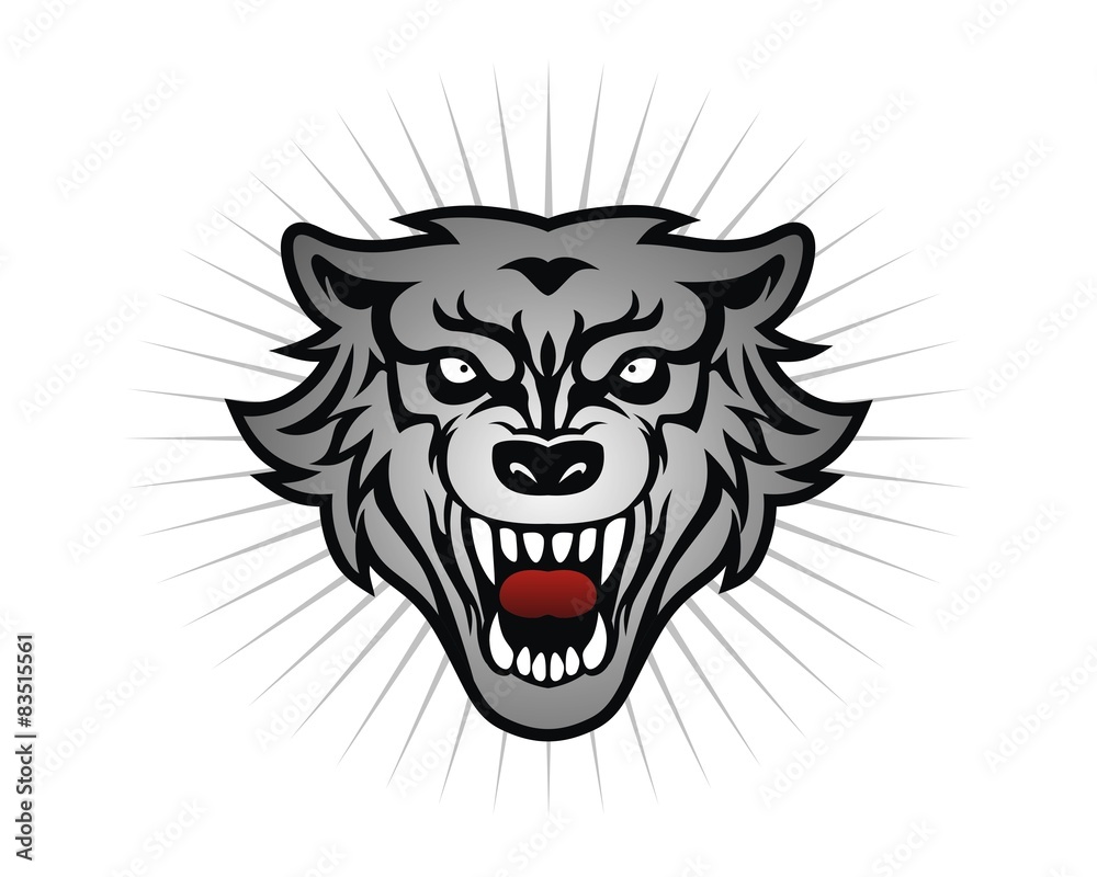 Naklejka premium wolf head