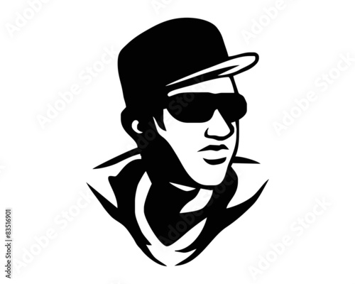 man with dark glasses character image vector