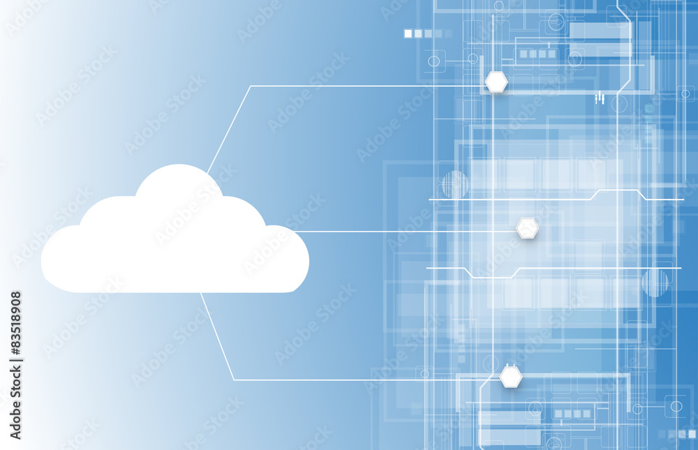 Fototapeta premium Integration technology with nature, sky. Best ideas for Business