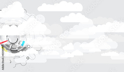 Integration technology with nature, sky. Best ideas for Business