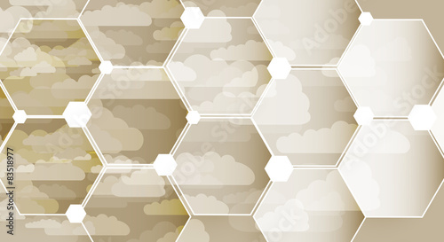 Integration technology with nature, sky. Best ideas for Business