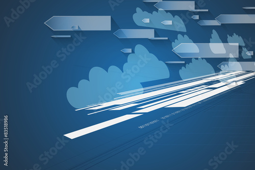 Integration technology with nature, sky. Best ideas for Business