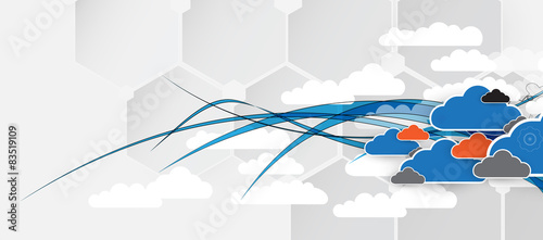 Integration technology with nature, sky. Best ideas for Business