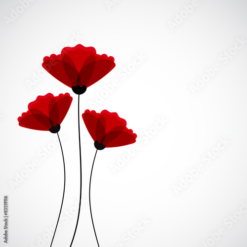 Fototapeta Naklejka Na Ścianę i Meble -  Abstract nature background. Red poppy flowers.
