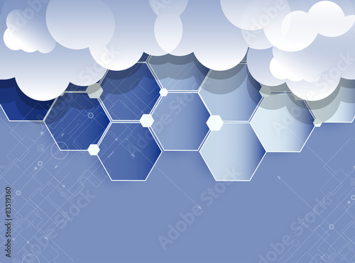Integration technology with nature, sky. Best ideas for Business