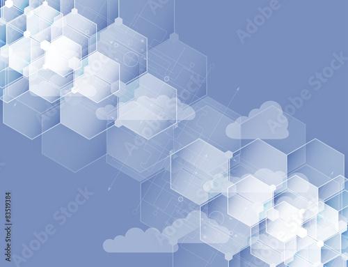 Integration technology with nature, sky. Best ideas for Business