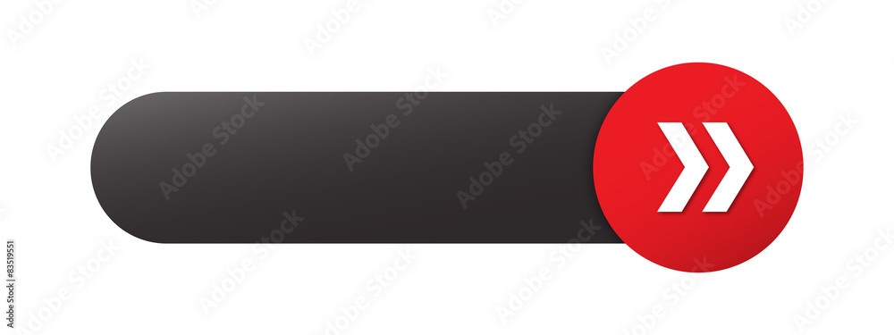 Bouton vecteur blanc avec flèches (rouge)