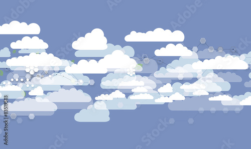 Integration technology with nature, sky. Best ideas for Business