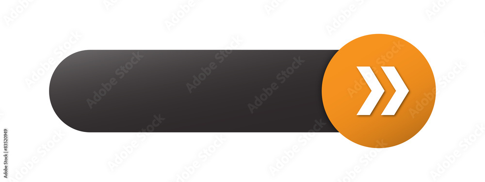 BLANK vector rectangular web button with arrows (orange) BLANK vector rectangular web button with arrows (orange)