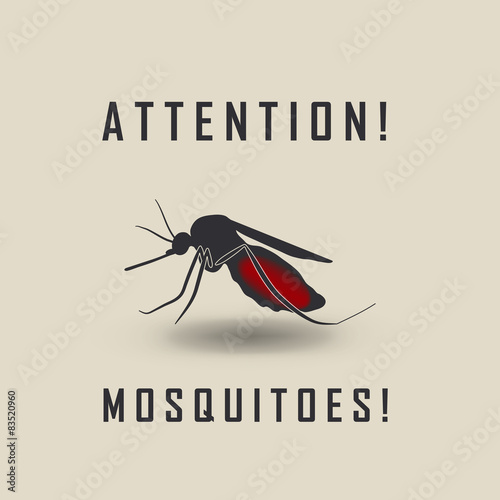 the mosquitoes stop sign - vector image of a mosquito 