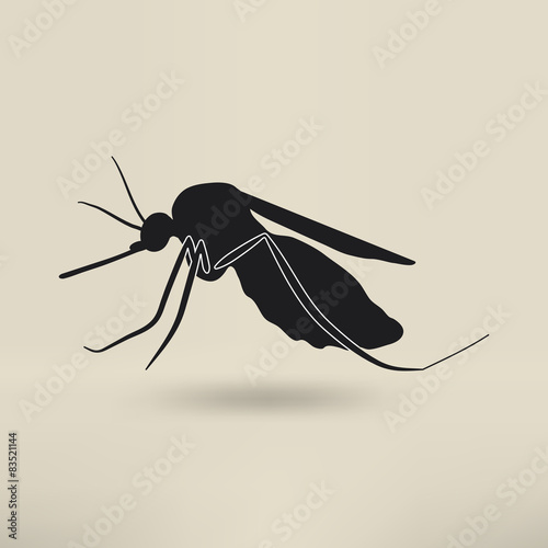 the mosquitoes stop sign - vector image of a mosquito 