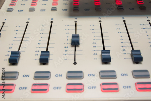 buttons equipment in audio recording