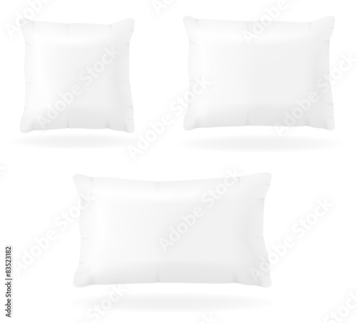 white pillow to sleep vector illustration
